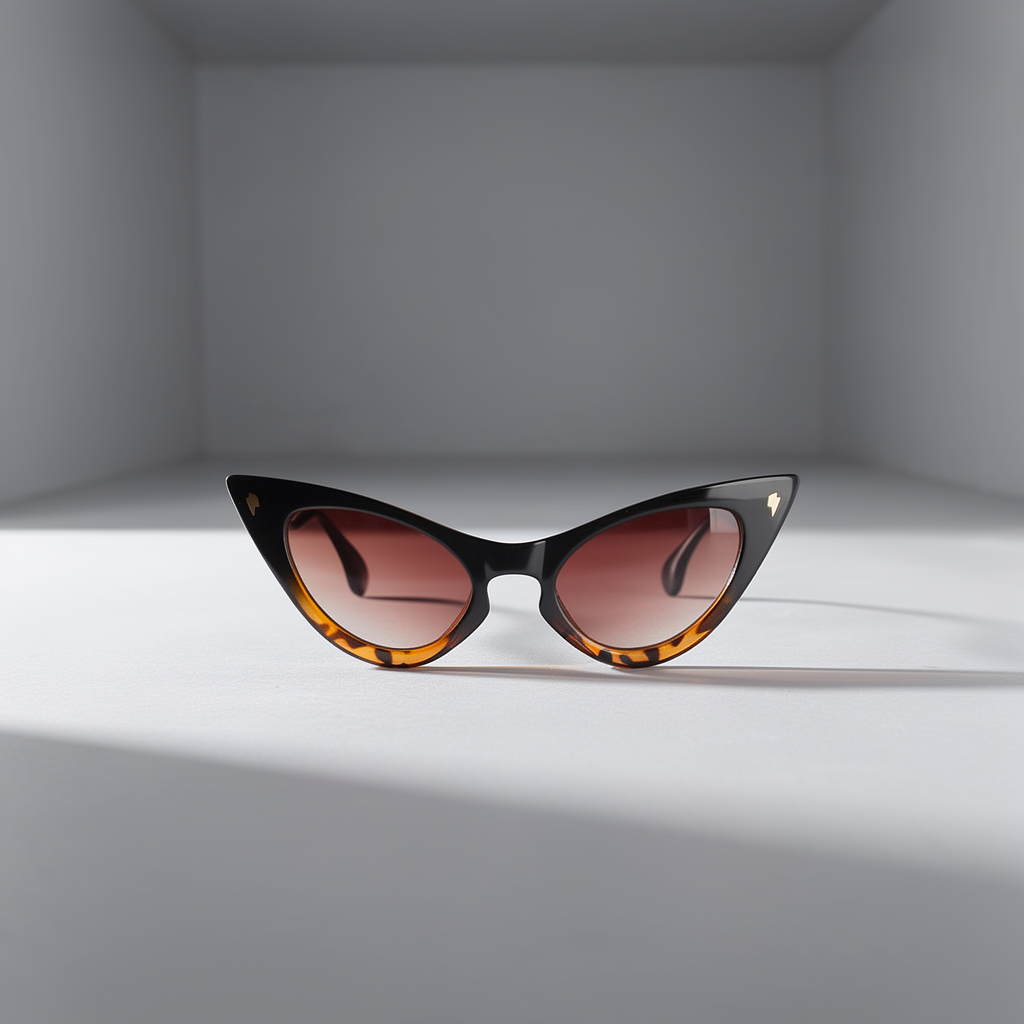 Prism Cat-Eye sunglasses in Ink, front view