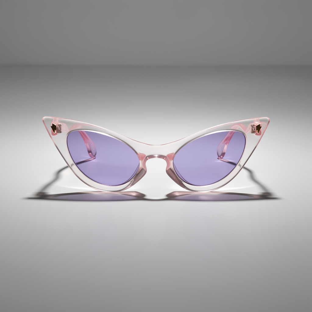 Prism Cat-Eye sunglasses in Lilac, front view