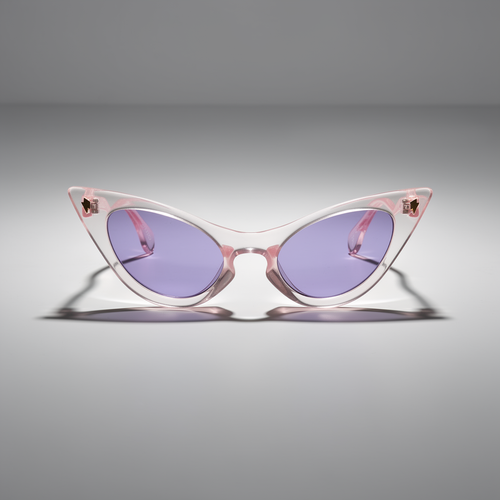 Prism Cat-Eye sunglasses in Lilac, front view