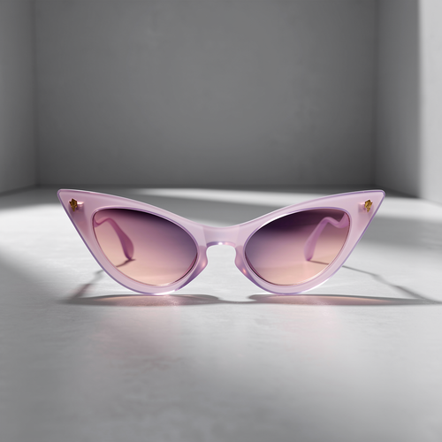 Prism Cat-Eye sunglasses in Peach Blossom, front view
