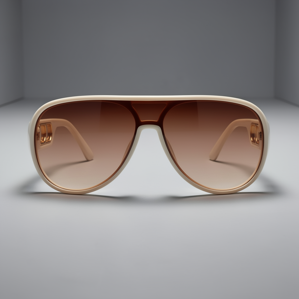 Void Aviator sunglasses in Amber, front view