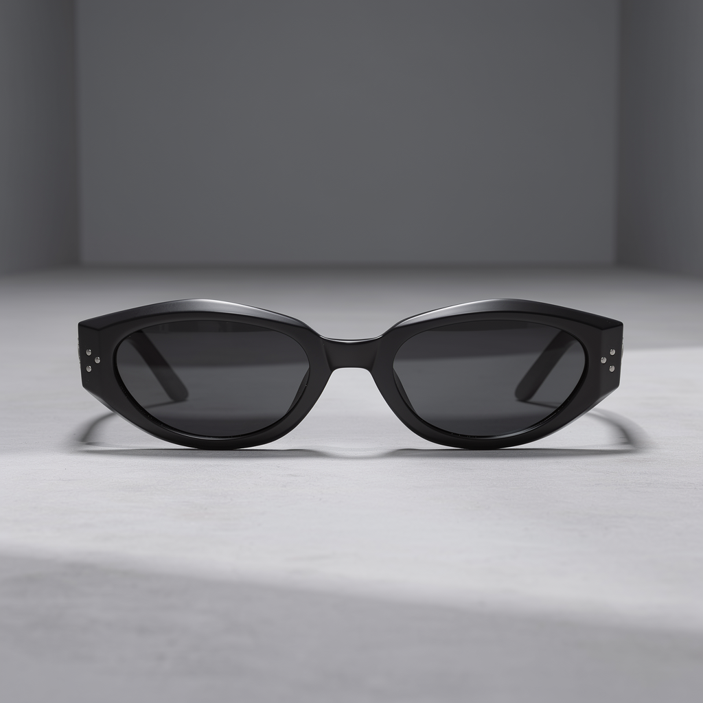 Onyx Micro sunglasses in Obsidian, front view